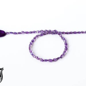 African Amethyst Oval Mani ( Oval) shape Faceted 7X9 mm appx., Purple, full strand 15 inch, Nice quality, transparency, (# 366)