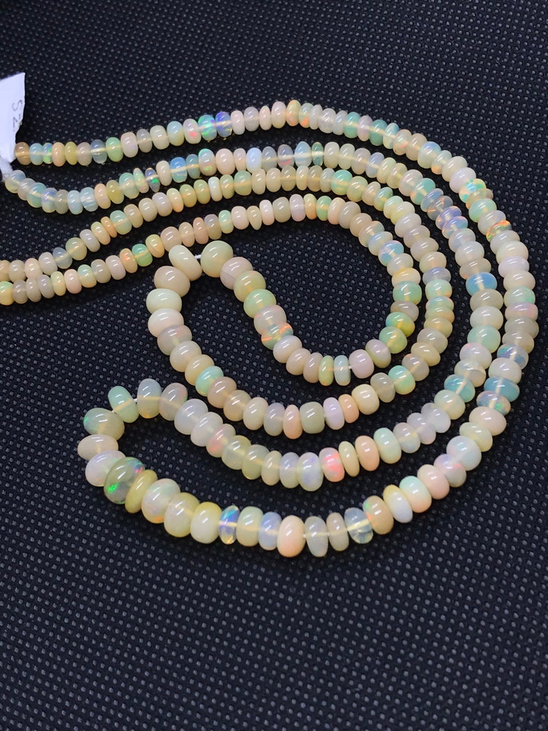 16 Inch,Bautiful Brillient Fire Ethiopian opal Plain Rondell 5.6 to 4.4 mm appx AAA quality #1267 jewelry designer/'s Creative desire