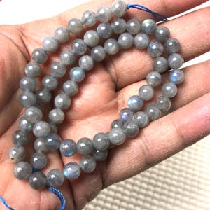 Labradorite Plain Round 6 mm 15 inch, Very nice blue rainbow
