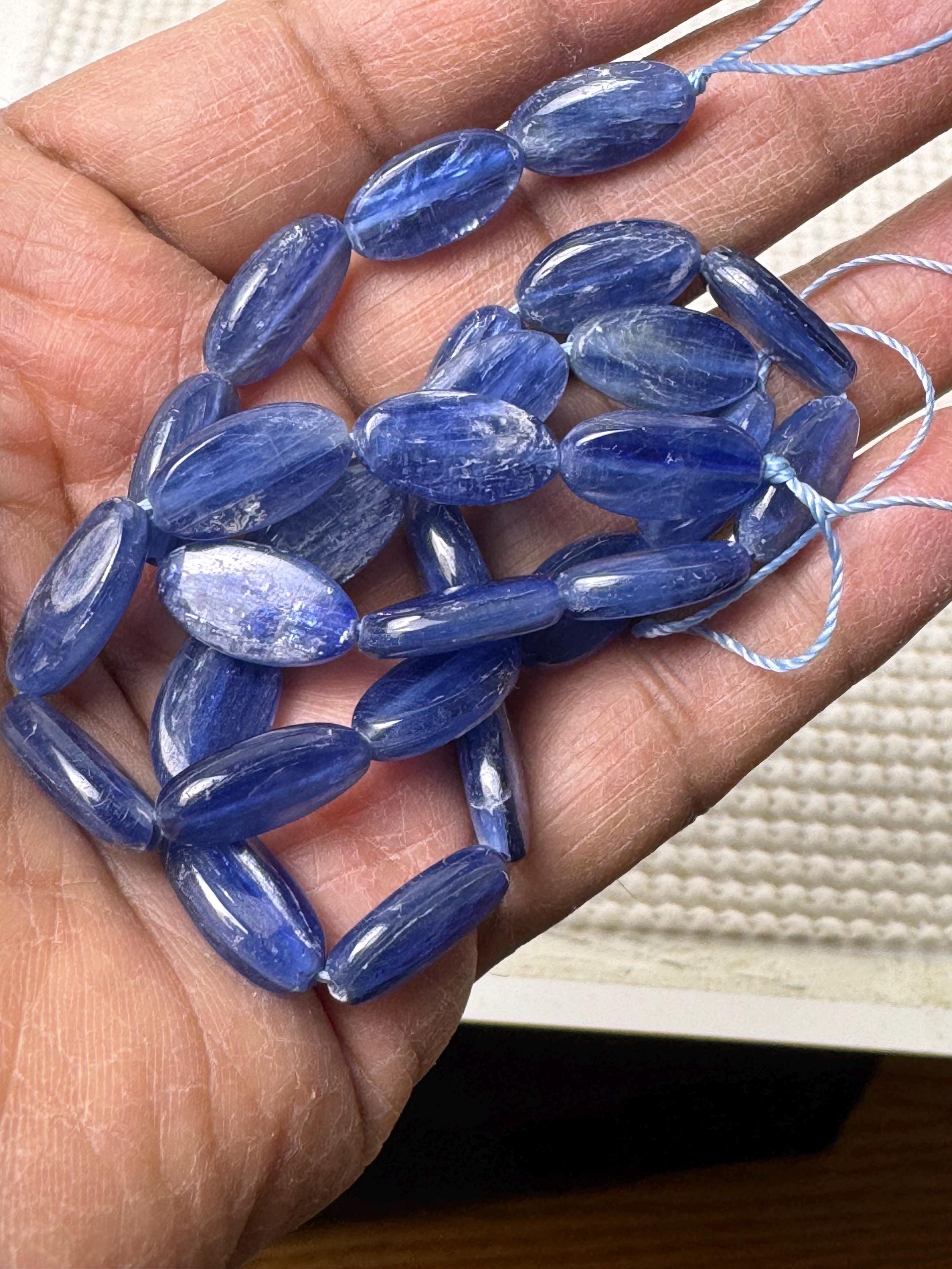Large Blue Kyanite Bead,8.5x15 Kyanite Beads for Jewellery
