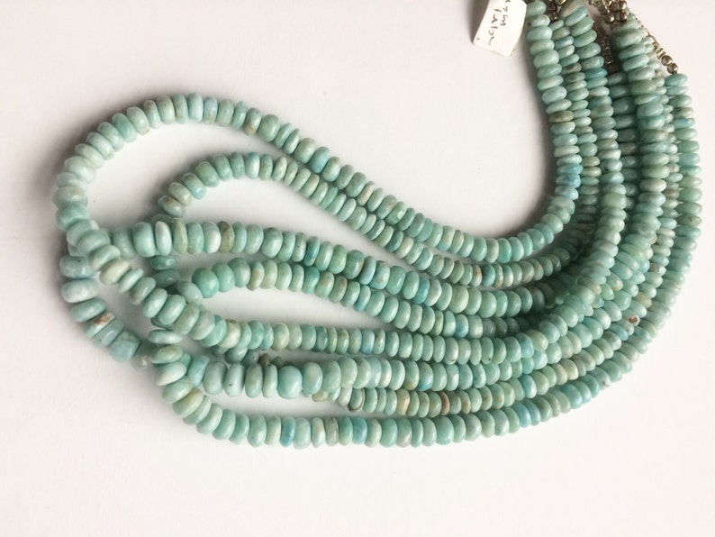 Ready to wear,Sterling silver 16-18 inch adjustable 100/% natural Larimar One Necklace