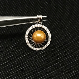 Brown Pearl Pendant, 925 sterling Silver Pendant For Woman, Beautiful Natural Pearl Gemstone Pendant, June Birthstone Jewelry