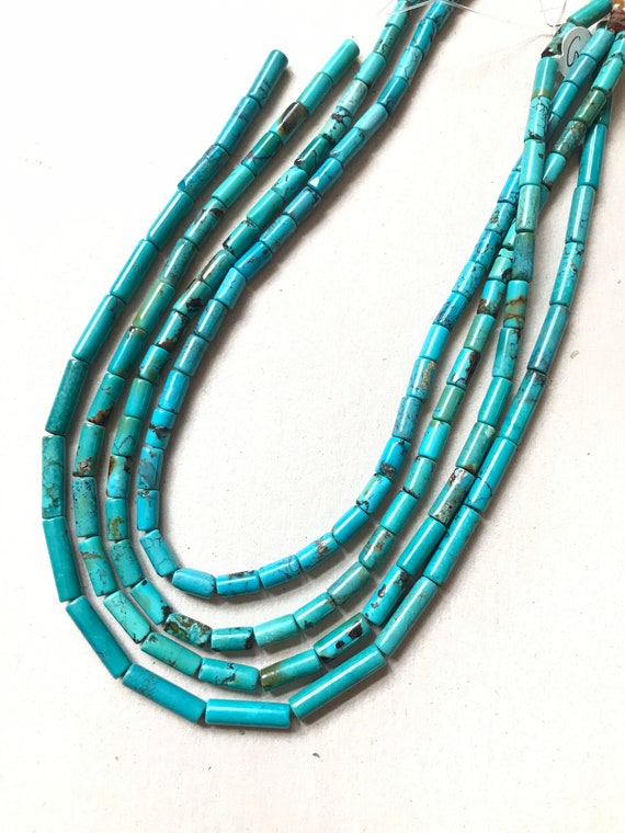 Natural Turquoise Tube Necklace Natural Turquoise Tube Necklace