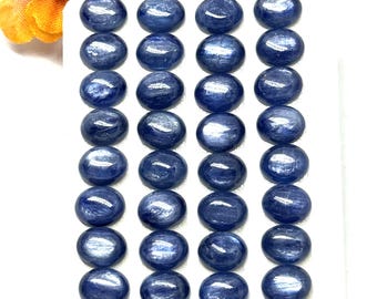 AAA Natural Kyanite Oval Cabochon, Calibrated, 10x8 mm, jewelry making