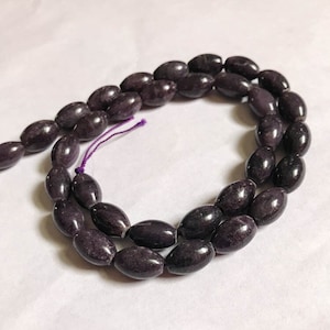 8x12mm Sugilite Beads, Purple Sugilite Gemstone Beaded Necklace, Loose Sugilite Stone Beads, 16 Inch, Sugilite Beads Strand ,(#957)