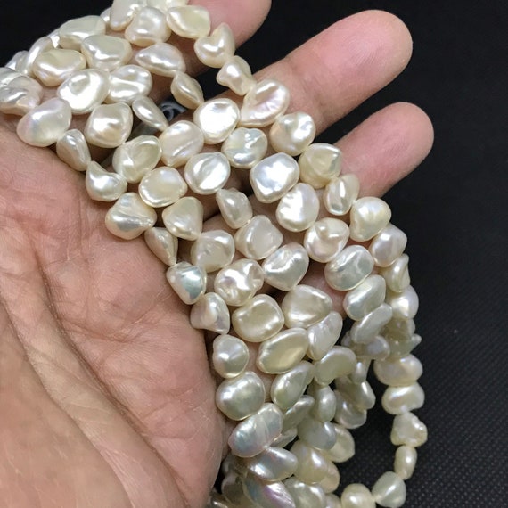 Natural Fresh Water Pearl, White, Freeform Fancy Shape, Beautiful