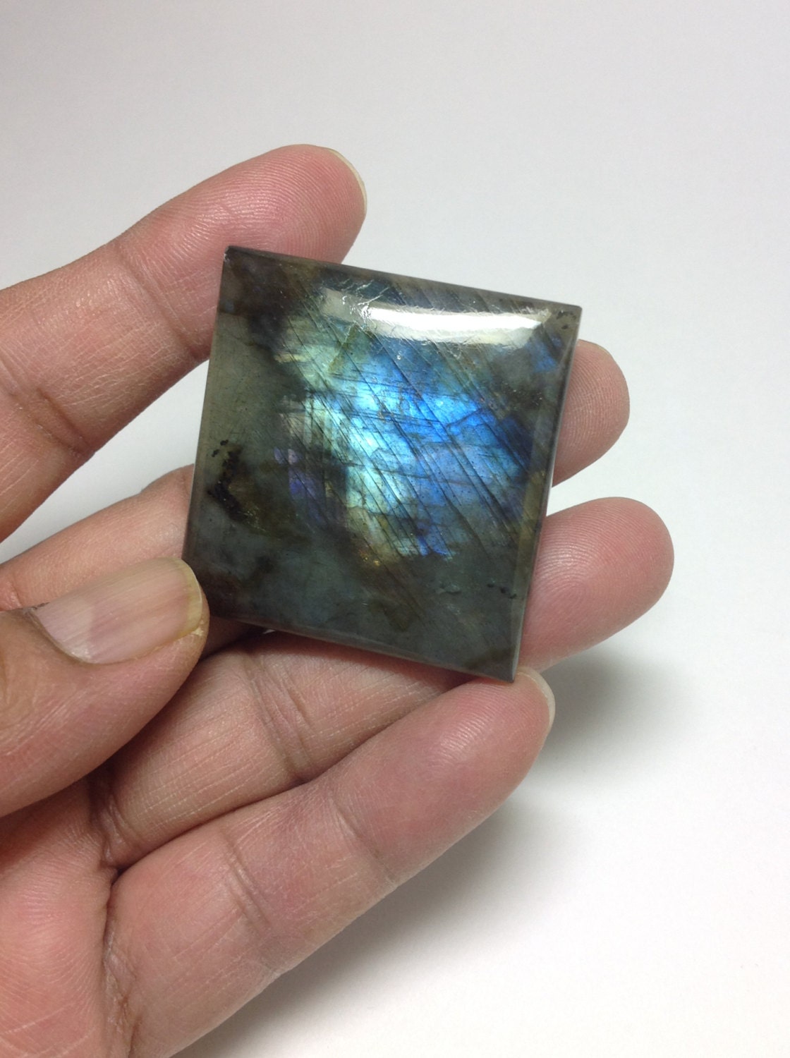 hash. LABRADORITE SQUARE RING 12号