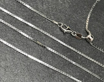 シルバーボックスチェーン、925スターリングシルバー、ボックス