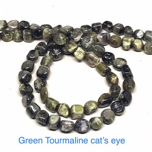 Nuggets Tourmaline Bead, Green Tourmaline Bead Necklace, Gift For Women, 8mm Tourmaline For Jewelry making, #139