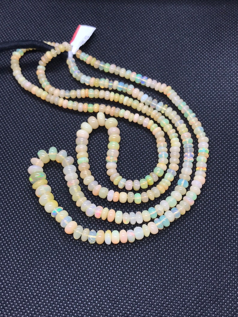 16 Inch,Bautiful Brillient Fire Ethiopian opal Plain Rondell 5.6 to 4.4 mm appx AAA quality #1267 jewelry designer/'s Creative desire