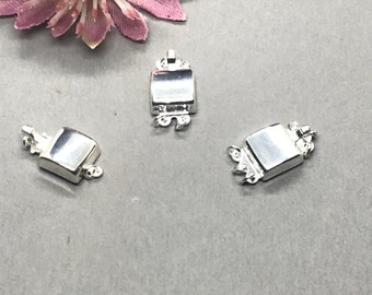 925 スターリング シルバー クラスプ、長方形ボックス クラスプ