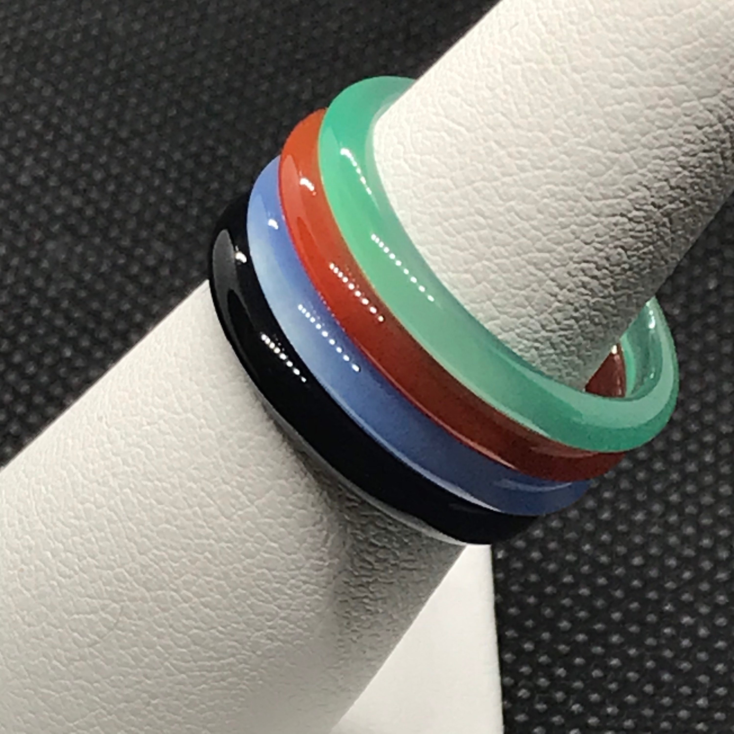 4つのリングの組み合わせセット - グリーン、ブルー、オレンジ