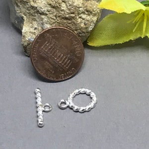 Sterling Silver Filgree Toggle Caps,heavy duty, Connector for necklace (Package of 2 Pairs  )  AYS-TL-18