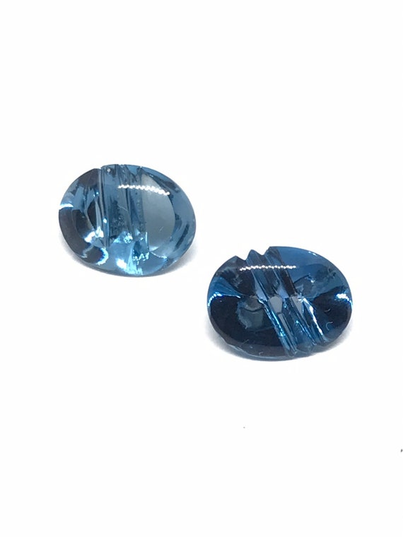 Natural London Blue Topaz Carved, 7X9MM Faceted Blue Topaz For Jewelry  Making, November Birthstone, Blue Gemstone (G-00074)