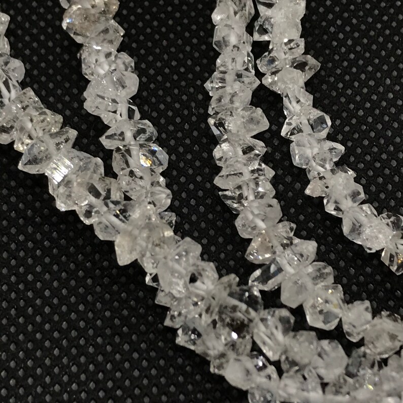 16 inch Herkimer Diamond Quartz graduated 3x4 to 4x10 mm appx 100/% Natural as it as mined # 1271 alike Diamod,creative