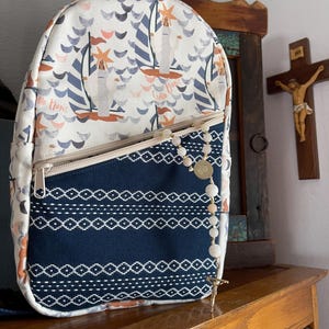 Bolso católico, bolso bandolera mariano, bolso religioso, regalo de Stella Maris, Nuestra Señora Estrella del Mar, bolso para mamá católica, bolso bandolera María