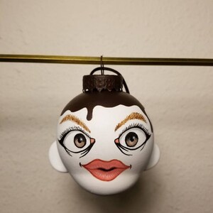 One of a kind hand painted custom collectible designer toy christmas ornament