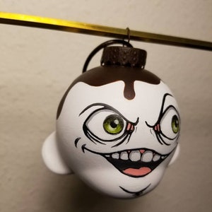 One of a kind hand painted custom collectible designer toy christmas ornament