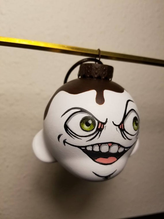 One of a kind hand painted custom collectible designer toy christmas ornament