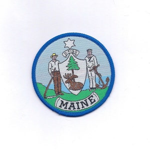 Vintage Maine State Flag/Seal - Patch
