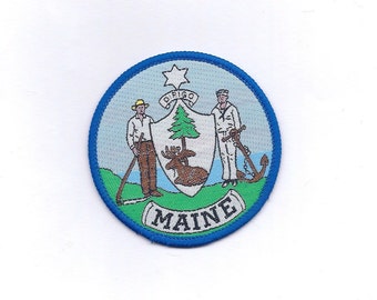 Vintage Maine State Flag/Seal - Patch