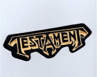 Testament Band Embroidered Sew-On Patch | Thrash Metal Logo For Jacket, Bag