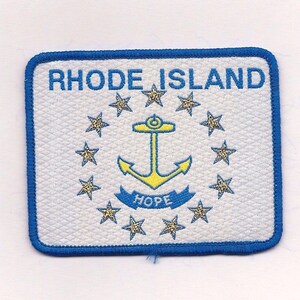 Vintage Rhode Island State Flag - With Gold Stars Patch