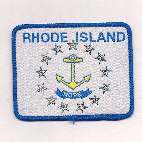 Vintage Rhode Island State Flag - With Gold Stars Patch