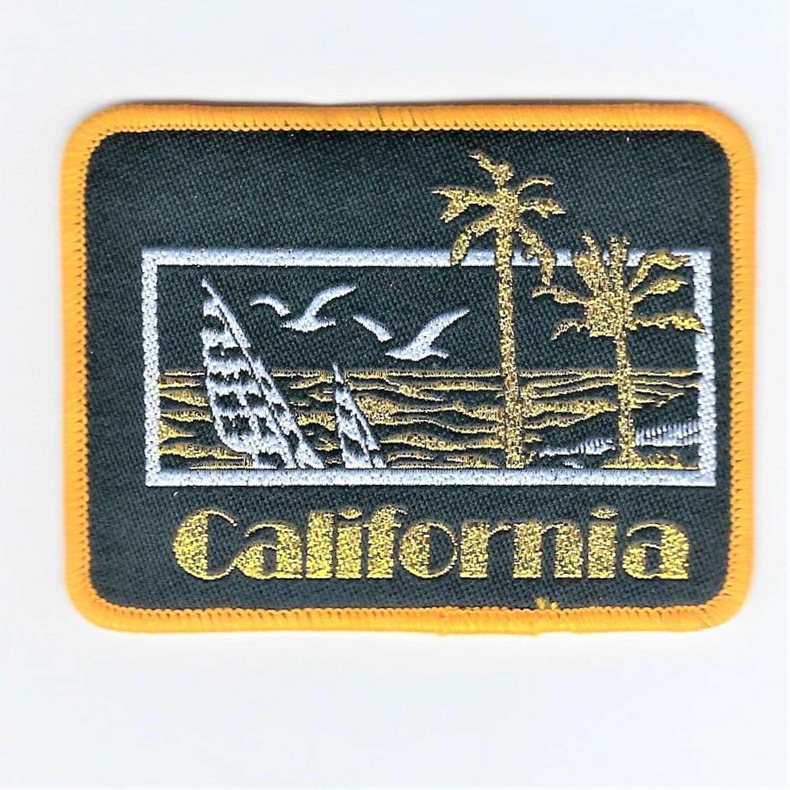 Vintage California With Beautiful Metallic Gold Thread Patch - Etsy