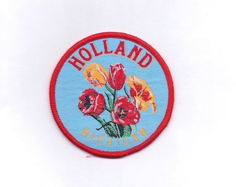 Vintage Holland Michigan with Tulips Patch