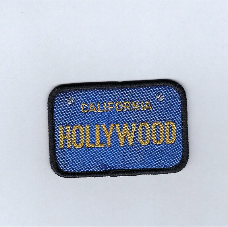 Vintage Hollywood California License Plate Patch Etsy