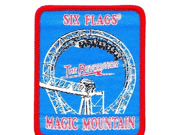 Vintage Six Flags Over Texas The Revolution Magic Mountain Roller Coaster Patch