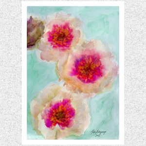 Romantic Times Floral Abstract Watercolor Fine Art Giclee Print Original Artwork