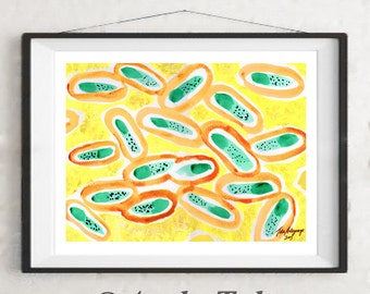 Yellow Delight Abstract Watercolor Fine Art Giclee Print Original Artwork