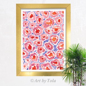 Flowers In Sky Floral Watercolor Fine Art Giclee Print Original Artwork