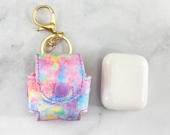Pastel Tie Dye Air Pod Keychain Case
