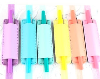 Pastel Mini Planner Pen Holder: Elastic Band, Custom Size Available