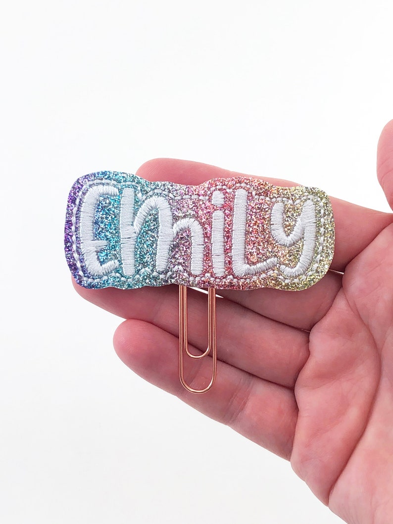 Personalized Pastel Rainbow Planner Paper Clip Personalized image 0