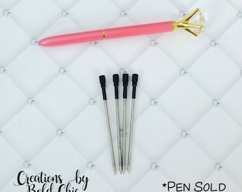 Pen Refill Cartridges for Metal Diamond Top Pens, Refills Only, Pen not included