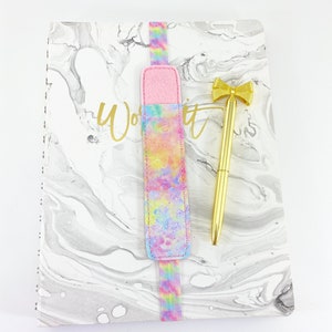 Pastel Tie Dye Pen Holder for Planner or Notebook