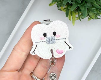 Braces Tooth Badge Reel | Dental Hygienist | Orthodontic Assistant Gift