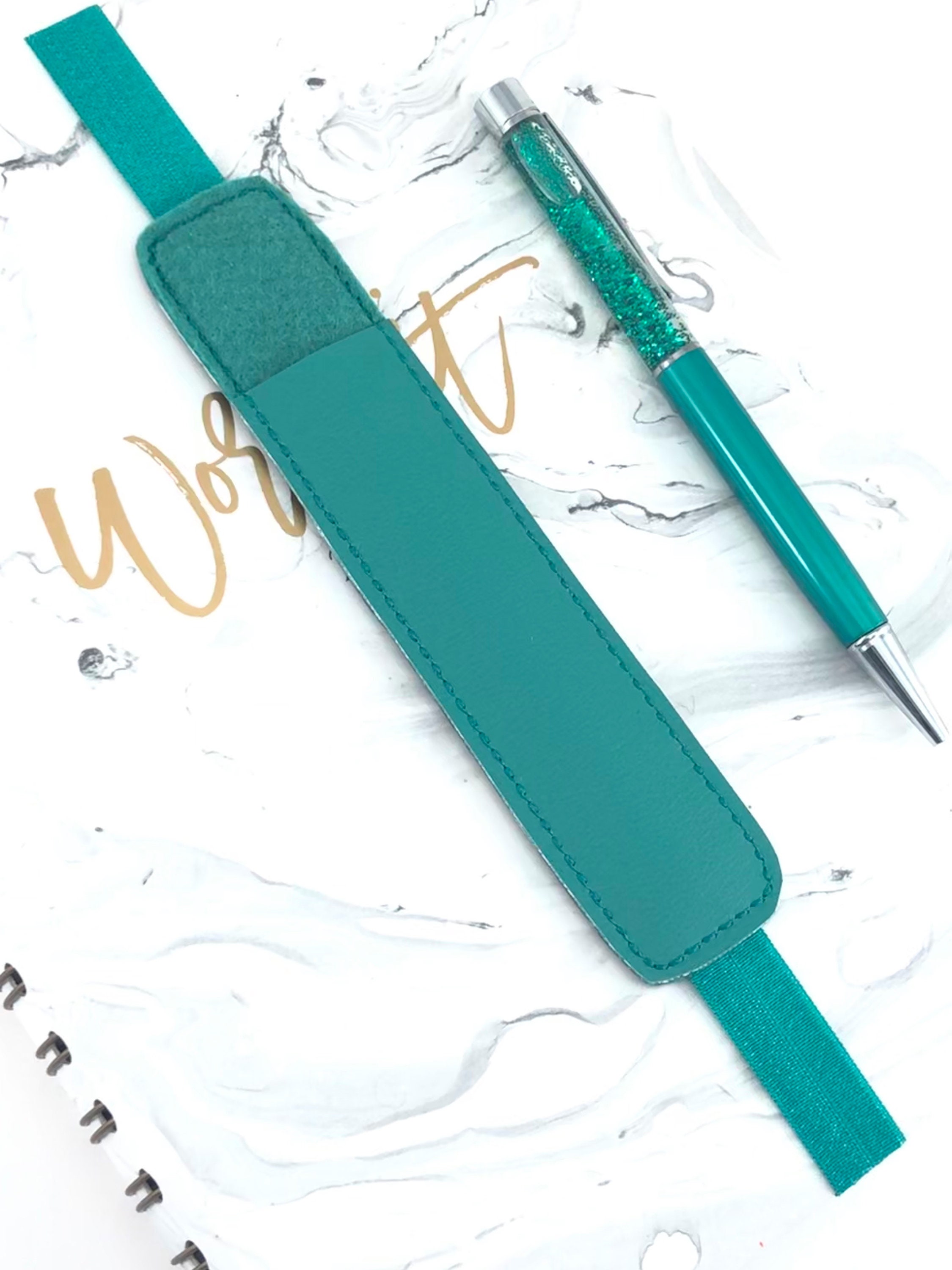 Teal Pen Holder Planner Pen Holder Band Planner Accessory Etsy