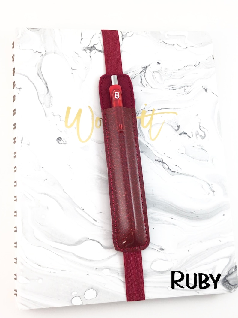 Jewel Tones Notebook Pen Holder Planner Pen Holder Band Etsy