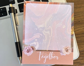 Get it Together Notepad | Pretty Notepad for Women | Floral Notepad | Funny Notepad | Cute Notepad | Fun Notepad