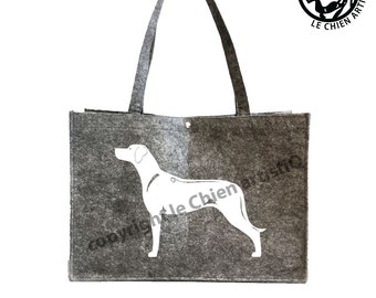 Felt bag Rhodesian Ridgeback dog silhouette, LeChienArtistiQ