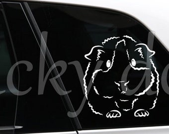 Cavia drawing silhouette sticker