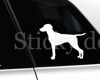 Vizsla silhouette dog sticker