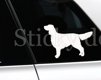 English Setter silhouette dog sticker