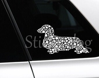 T Shirt Long Haired Dachshund Teckel Silhouette Etsy