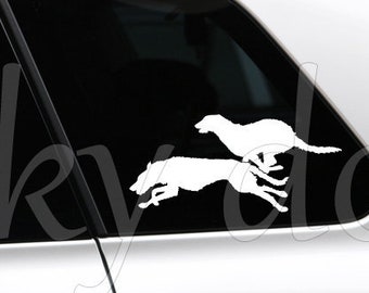 Scottish Deerhound silhouette dog sticker